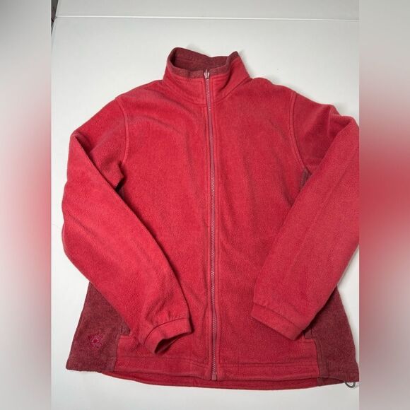SALEWA Fleece Red Pink Full Zip Hiking Jacket Size L Made in Switzerland - Picture 10 of 16